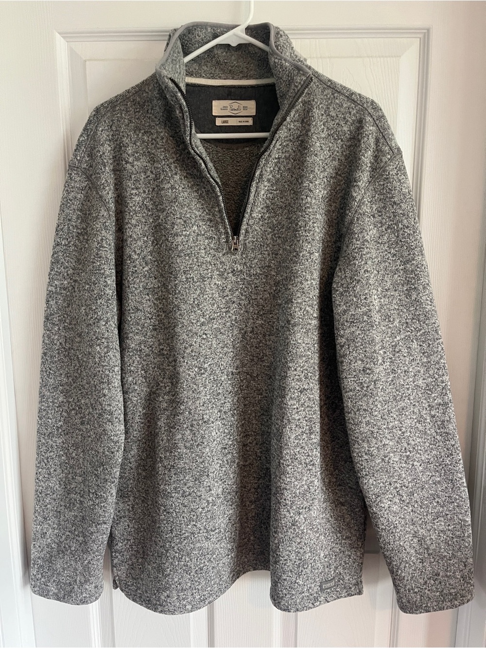 Men's Heather Gray Half-Zip Sweater - Comfortable Layering Pullover
